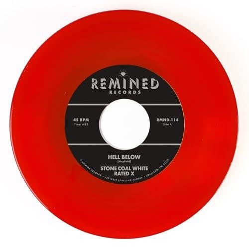 STONE COAL WHITE "HELL BELOW / FREE" OPAQUE RED VINYL 7"