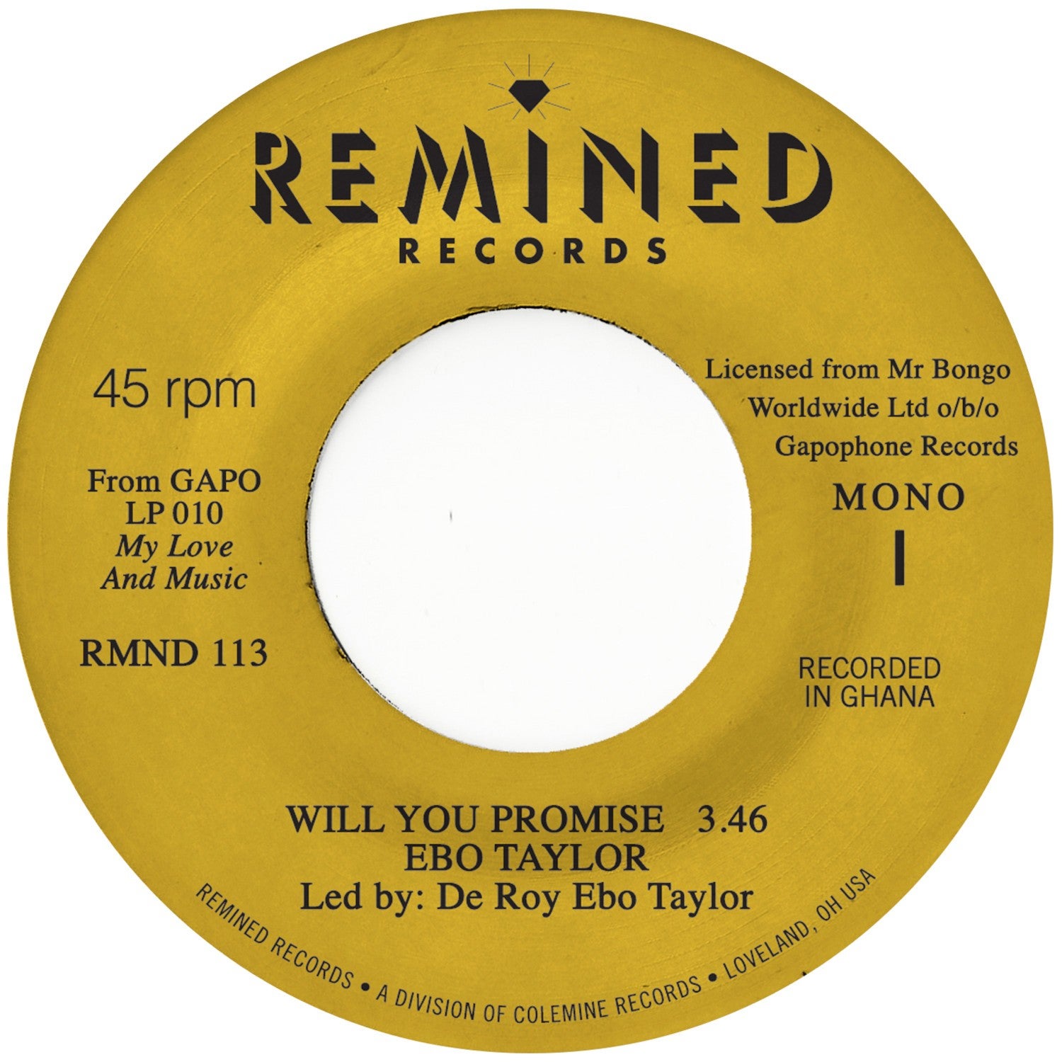 EBO TAYLOR "WILL YOU PROMISE / MAYE OMAMA" VINYL 7"