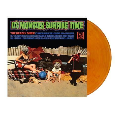 DEADLY ONES "IT'S MONSTER SURFING TIME ALL-ANALOG BLOODY PUMPKIN" VINYL LP